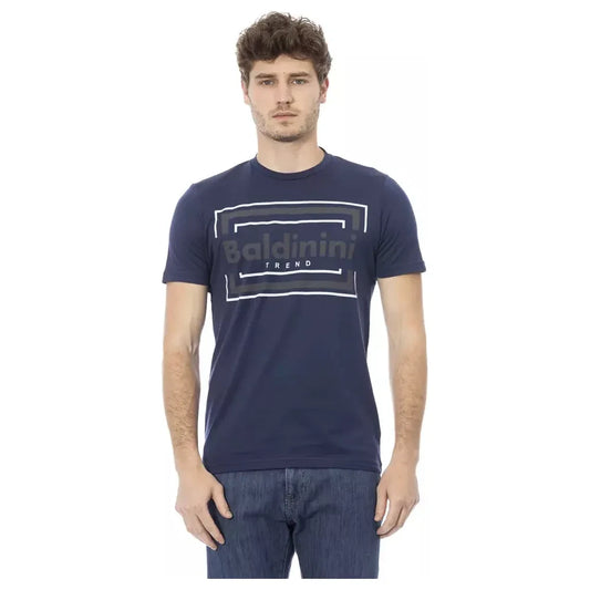 Baldinini Trend Blue Cotton Men's T-Shirt Baldinini Trend