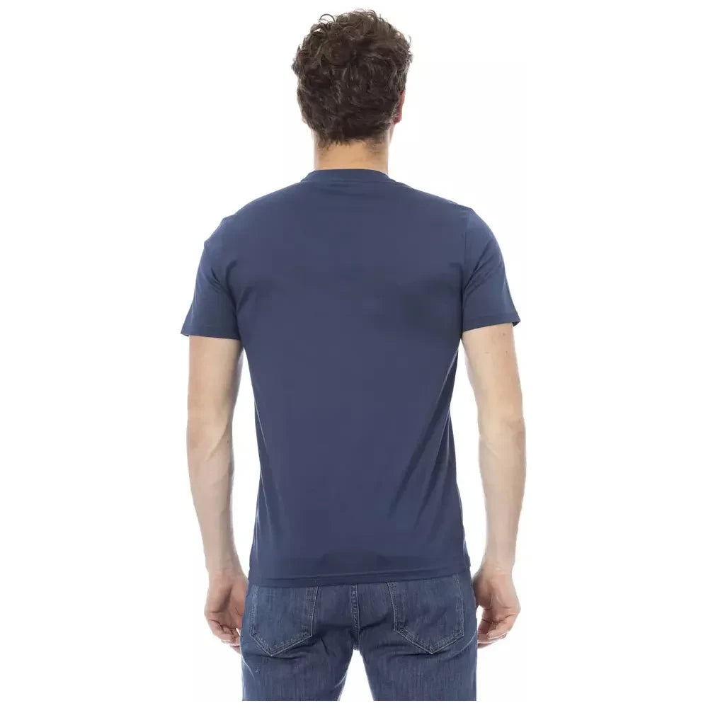 Baldinini Trend Blue Cotton Men T-Shirt Baldinini Trend