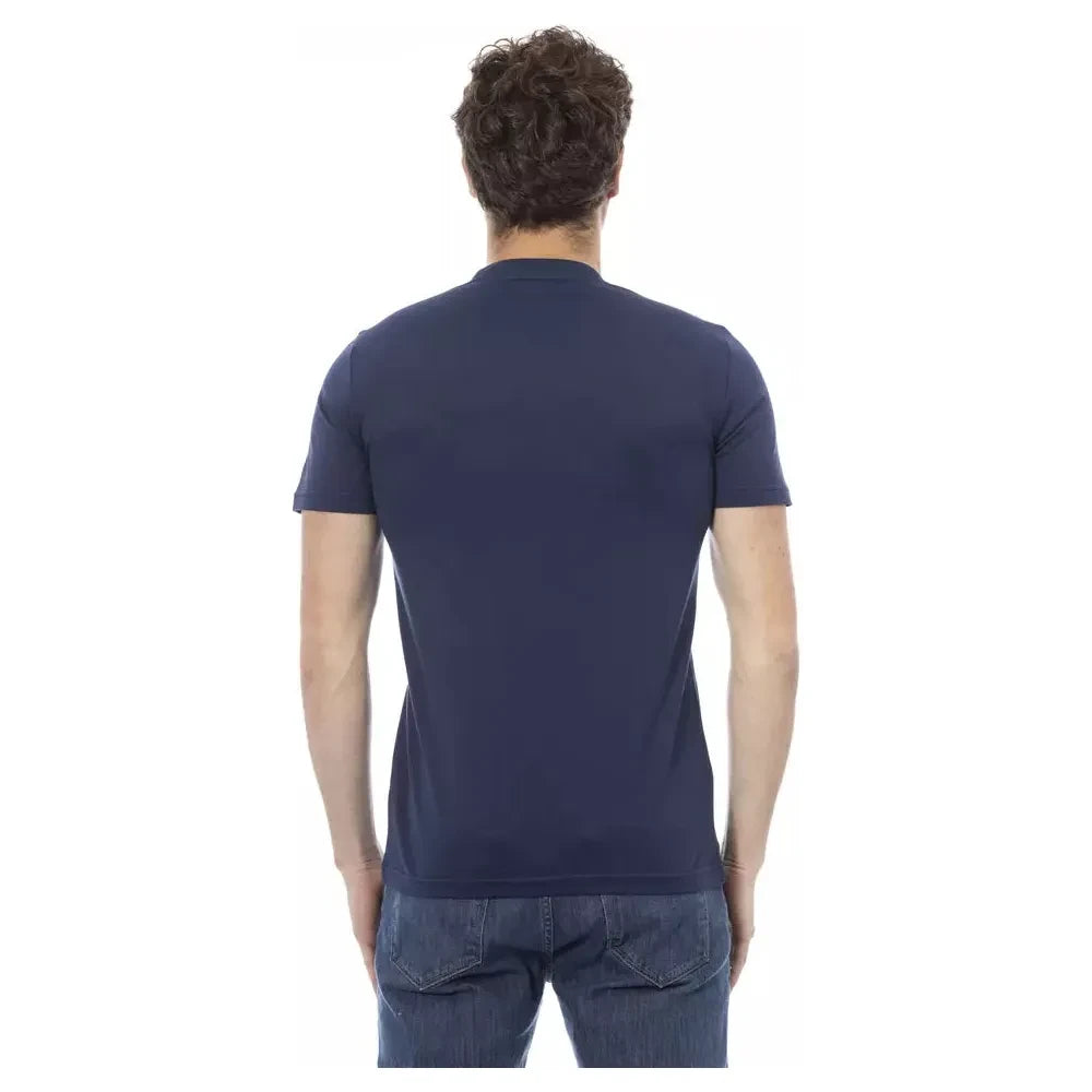 Baldinini Trend Blue Cotton Men T-Shirt Baldinini Trend