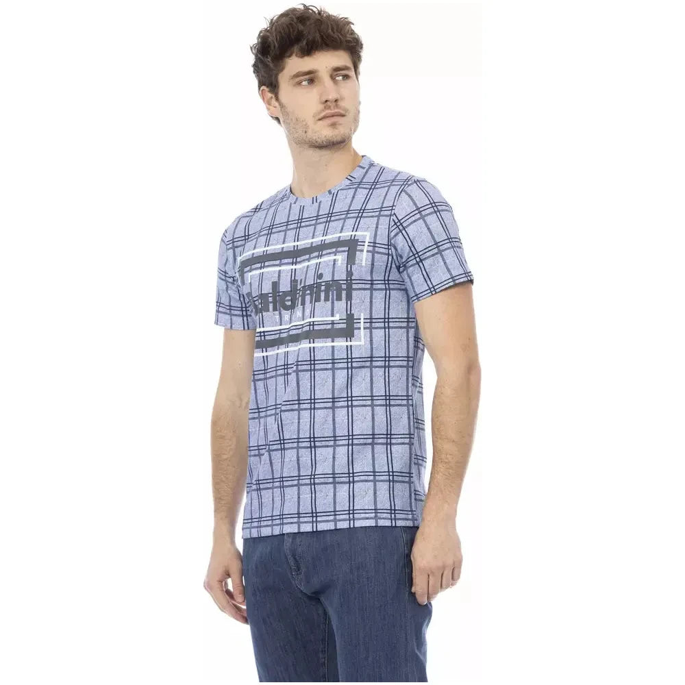 Baldinini Trend Light Blue Cotton Men T-Shirt Baldinini Trend