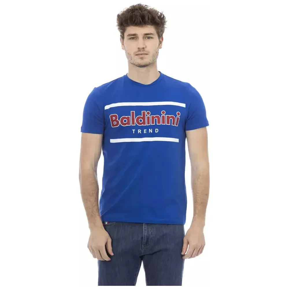 Baldinini Trend Blue Cotton Men T-Shirt