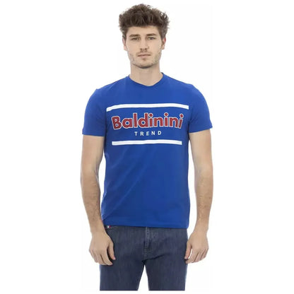 Baldinini Trend Blue Cotton Men T-Shirt Baldinini Trend