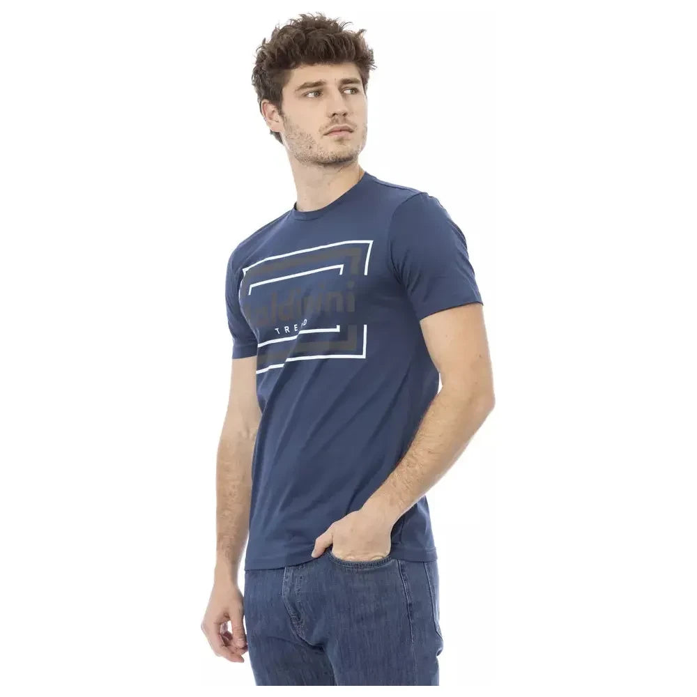 Baldinini Trend Blue Cotton Men T-Shirt Baldinini Trend