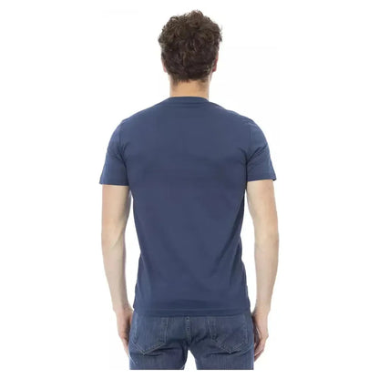 Baldinini Trend Blue Cotton Men T-Shirt Baldinini Trend