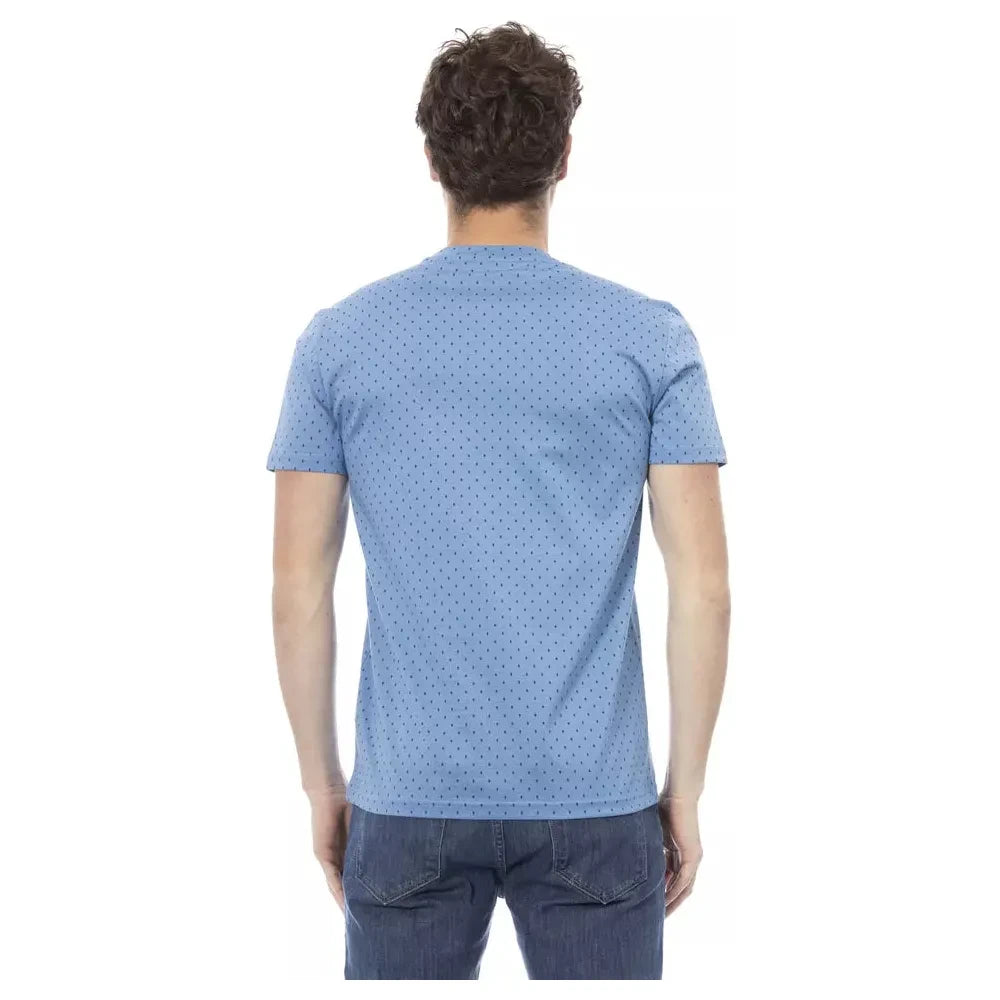 Baldinini Trend Light Blue Cotton Men T-Shirt Baldinini Trend