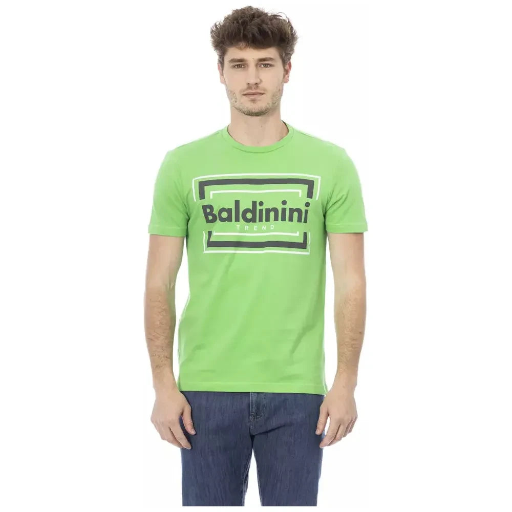 Baldinini Trend Green Cotton Men T-Shirt Baldinini Trend