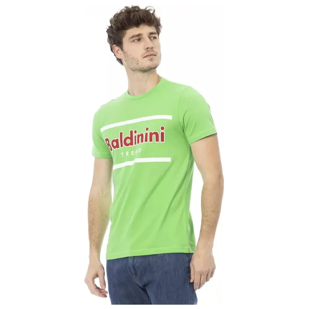 Baldinini Trend Green Cotton Men T-Shirt Baldinini Trend