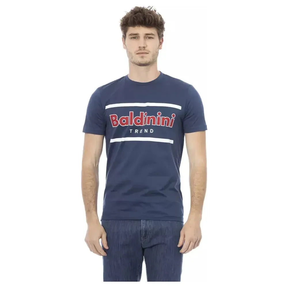 Baldinini Trend Blue Cotton Men T-Shirt