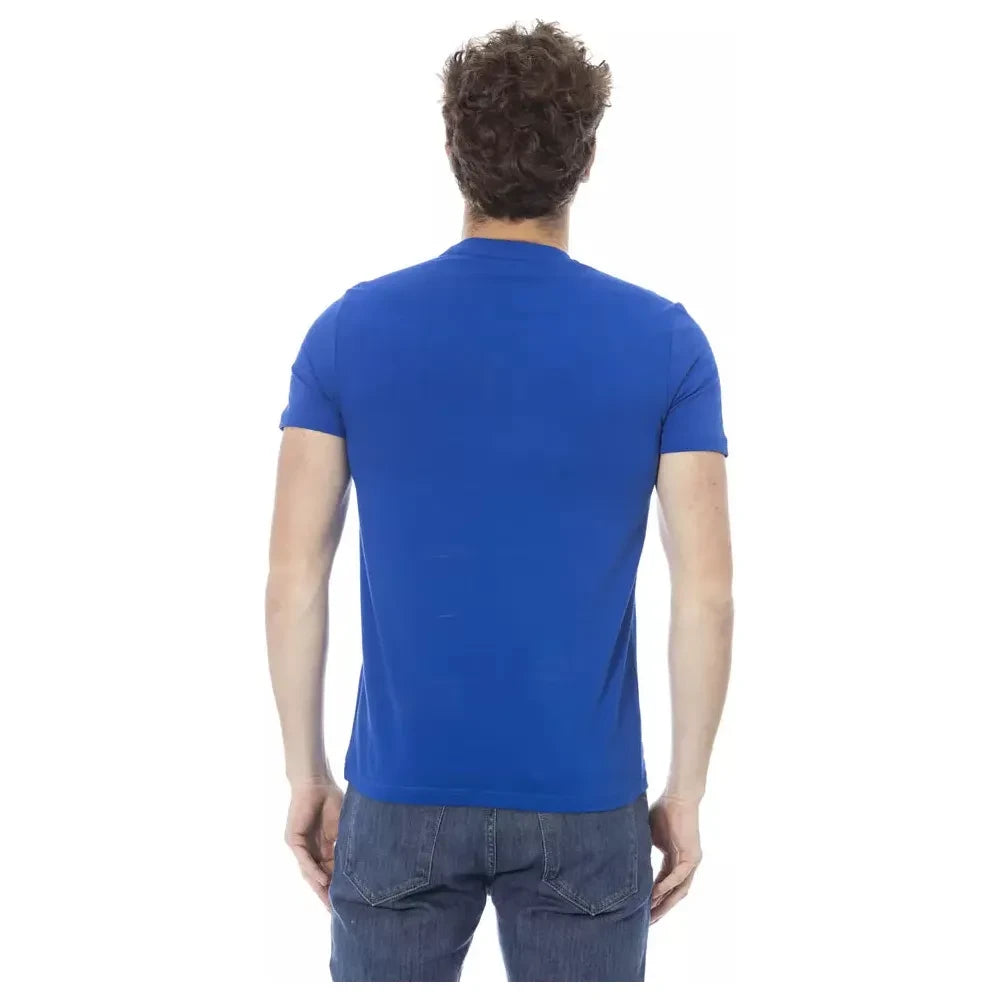 Baldinini Trend Blue Cotton Men T-Shirt Baldinini Trend