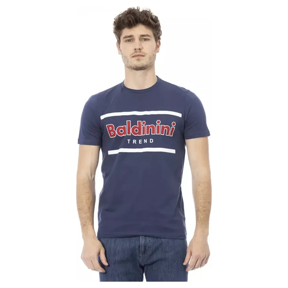 Baldinini Trend Blue Cotton Men T-Shirt Baldinini Trend