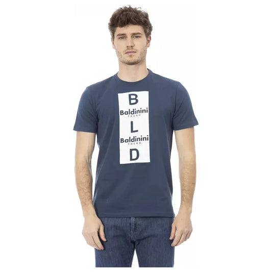 Baldinini Trend Blue Cotton Men's T-Shirt Baldinini Trend