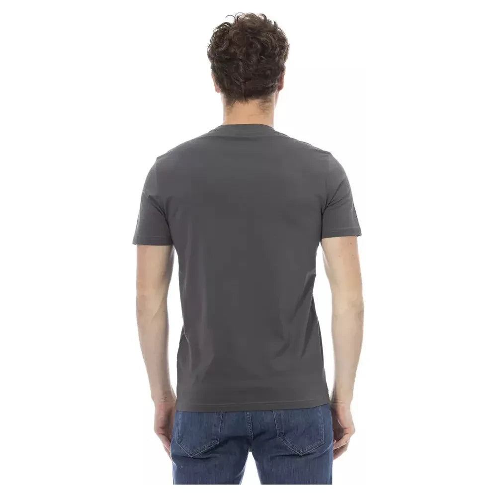 Baldinini Trend Gray Cotton Men T-Shirt Baldinini Trend