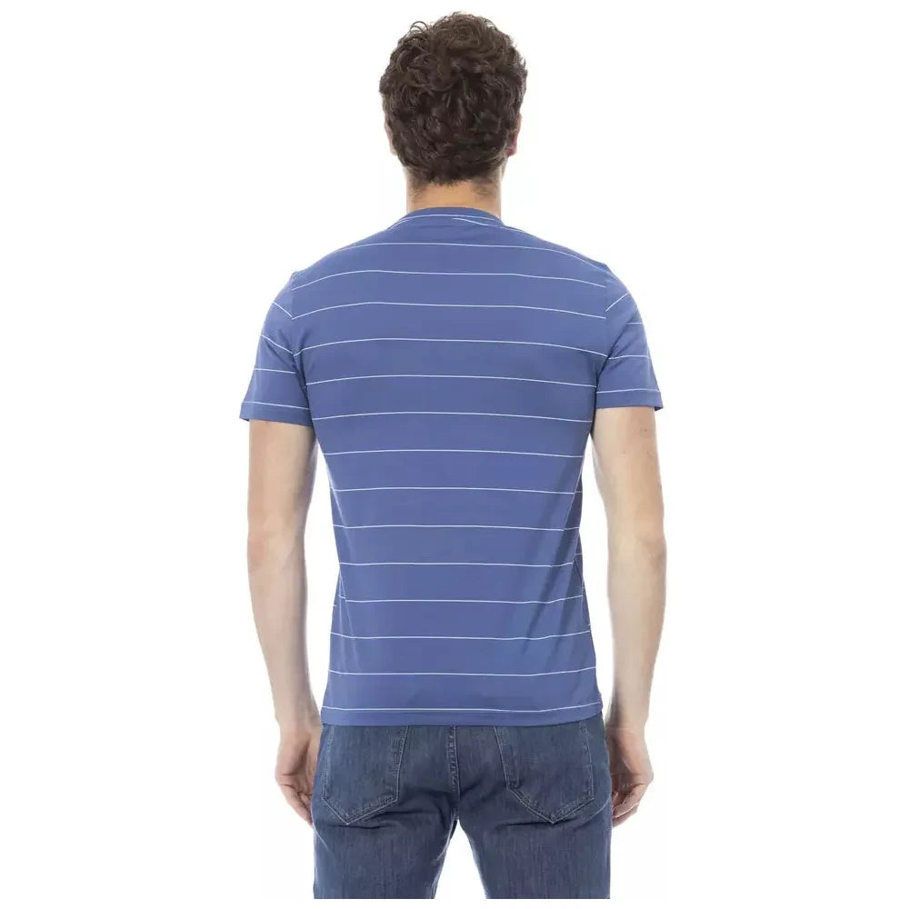 Baldinini Trend Blue Cotton Men T-Shirt Baldinini Trend