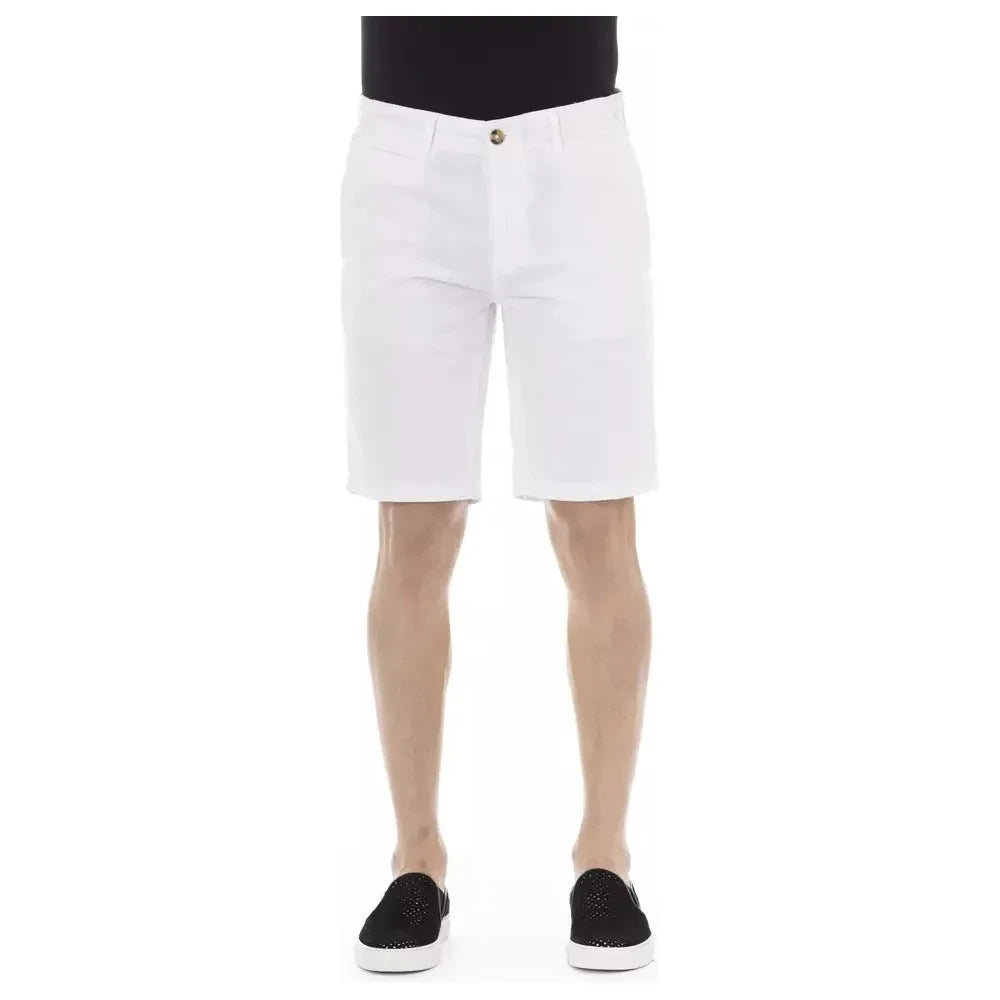 Baldinini Trend White Cotton Men's Bermuda Short Baldinini Trend