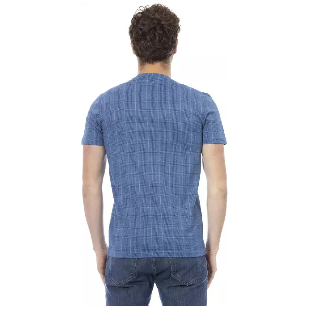 Baldinini Trend Light Blue Cotton Men T-Shirt Baldinini Trend