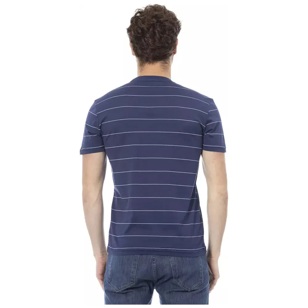 Baldinini Trend Blue Cotton Men T-Shirt Baldinini Trend