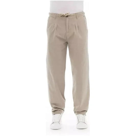 Baldinini Trend Beige Cotton Men Chino Baldinini Trend