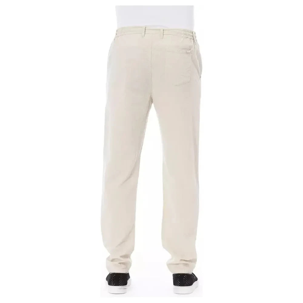 Baldinini Trend Beige Cotton Men Chino Pants Baldinini Trend