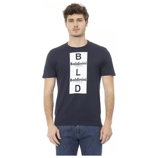 Baldinini Trend Blue Cotton Men's T-Shirt Baldinini Trend