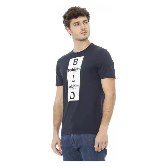 Baldinini Trend Blue Cotton Men's T-Shirt Baldinini Trend