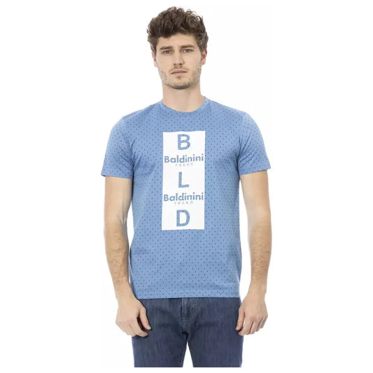 Baldinini Trend "Light Blue Cotton Men T-Shirt" Baldinini Trend