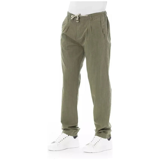 Baldinini Trend Army Cotton Men Chino Pant Baldinini Trend