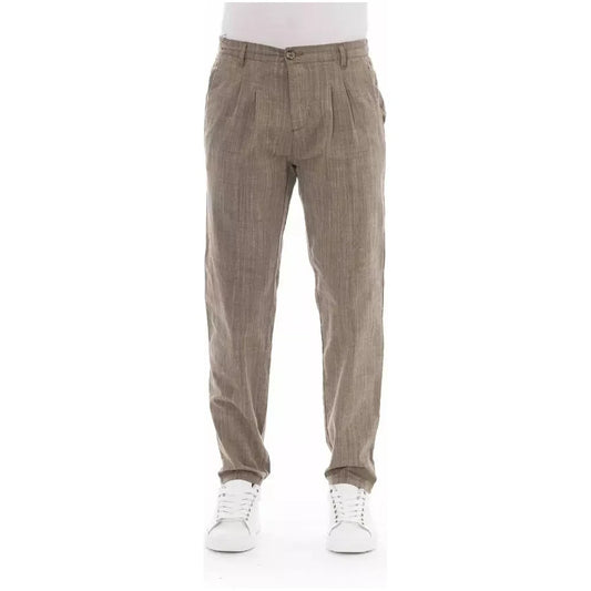 Baldinini Trend Beige Cotton Men Chino Pants Baldinini Trend