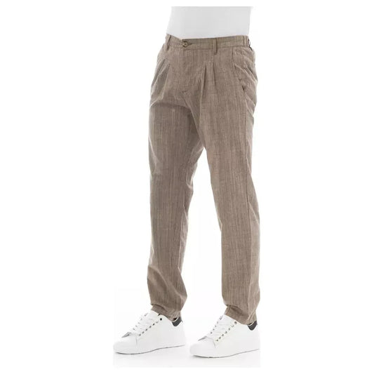 Baldinini Trend Beige Cotton Men Chino Baldinini Trend