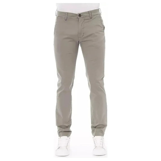 Baldinini Trend Beige Cotton Men Chino Pants Baldinini Trend