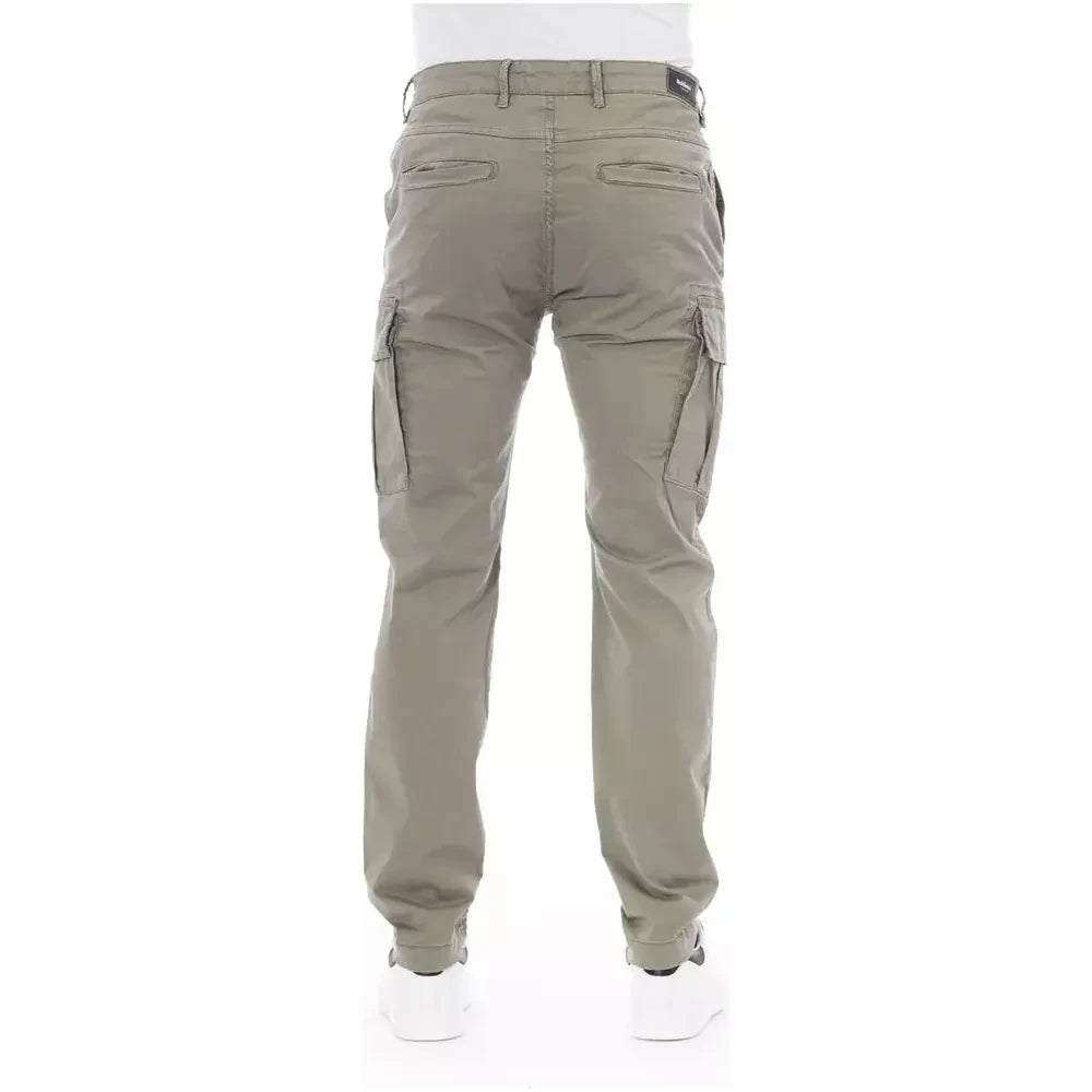 Baldinini Trend Beige Cotton Men Cargo Pant Baldinini Trend