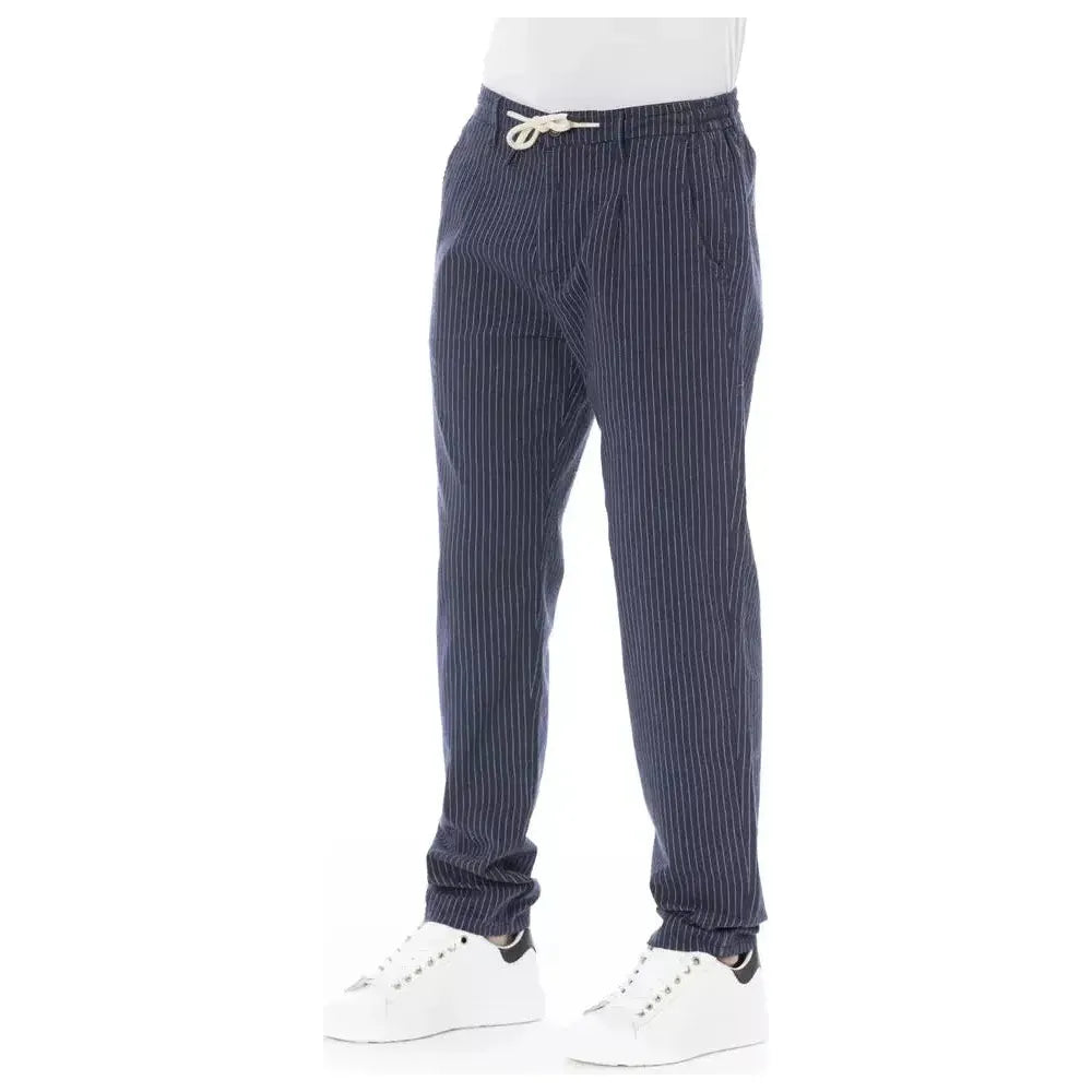 Baldinini Trend Blue Cotton Men Chino Pant