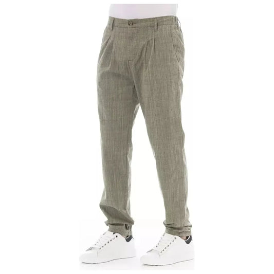 Baldinini Trend Army Cotton Men Chino Pant Baldinini Trend