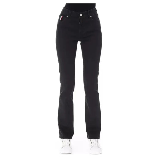 Baldinini Trend Black Cotton Women Jeans Baldinini Trend