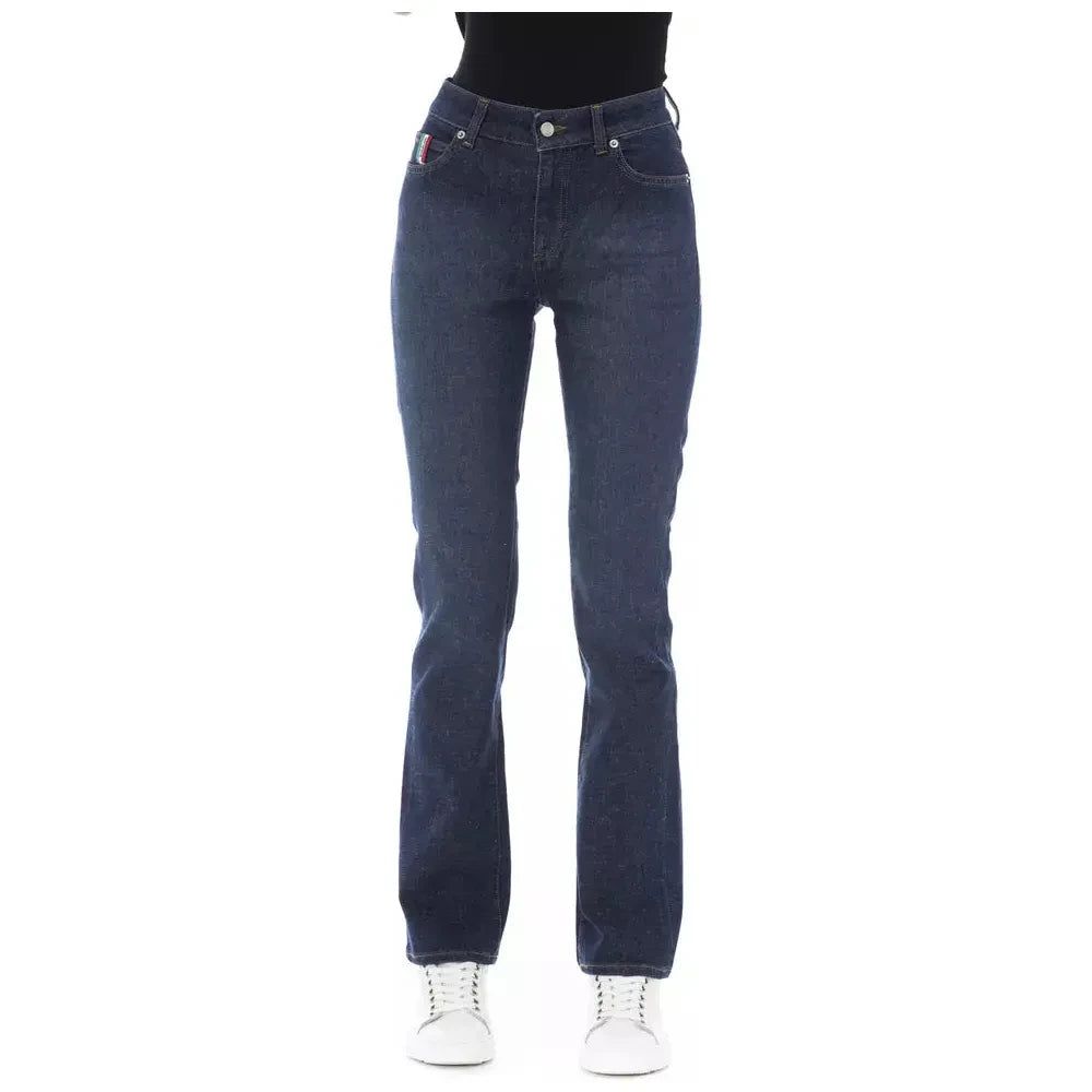 Baldinini Trend Blue Cotton Women Jeans Baldinini Trend