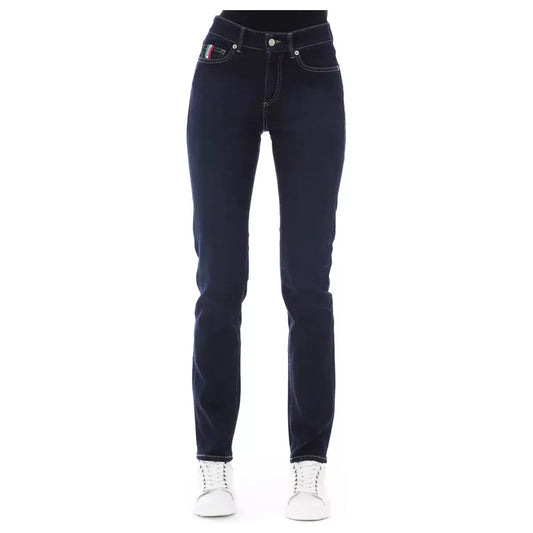 Baldinini Trend Blue Cotton Women Jeans Baldinini Trend