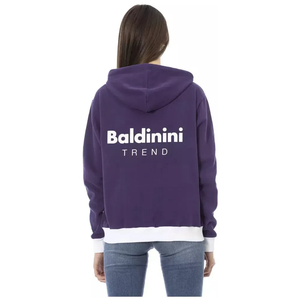 Baldinini Trend Purple Cotton Women Sweater Baldinini Trend