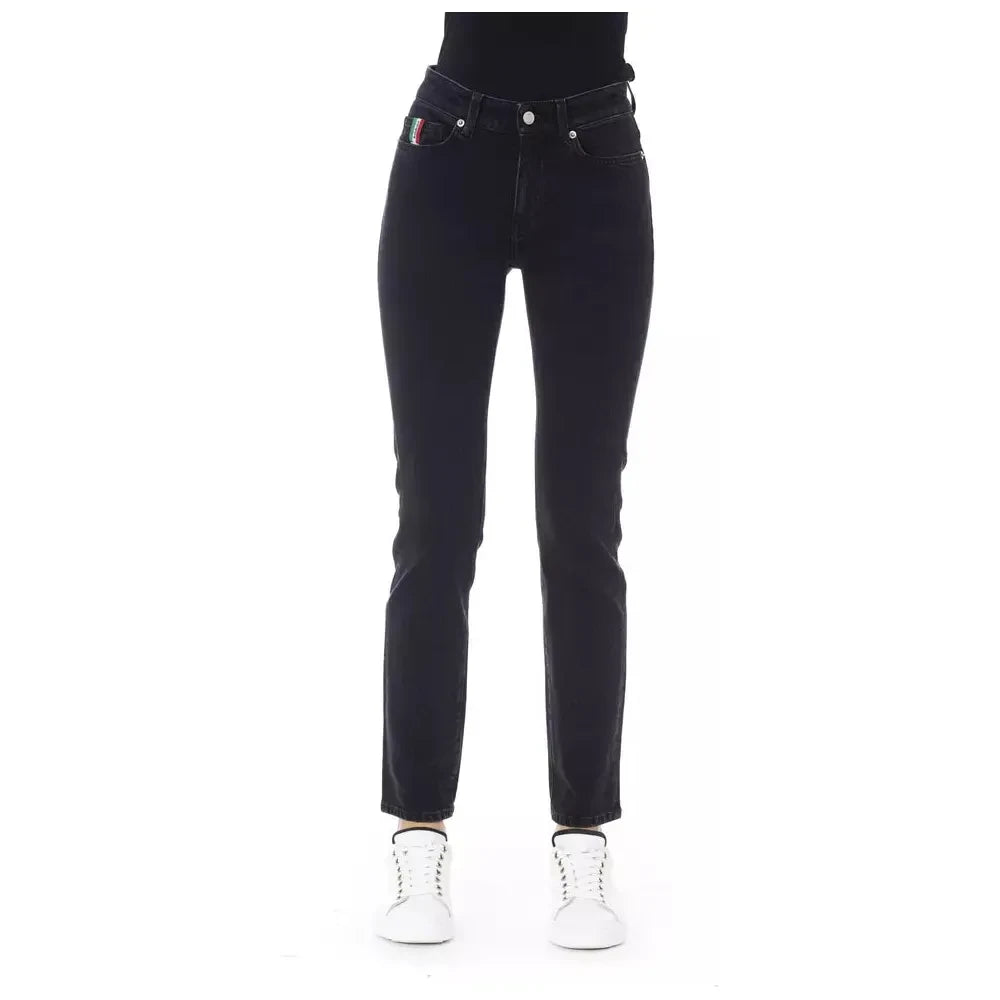 Baldinini Trend Black Cotton Women Jeans Baldinini Trend