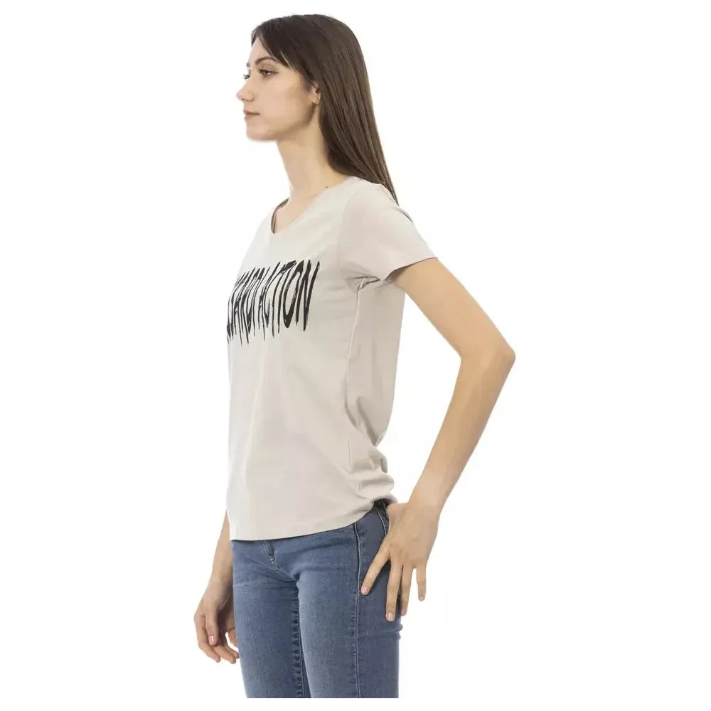 Trussardi Action Beige Cotton Women Top Trussardi Action