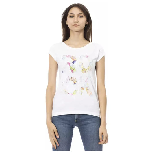 Trussardi Action White Cotton Women T-Shirt Trussardi Action