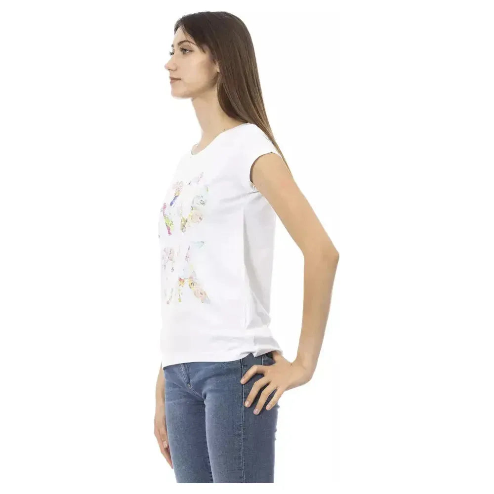 Trussardi Action White Cotton Women T-Shirt Trussardi Action