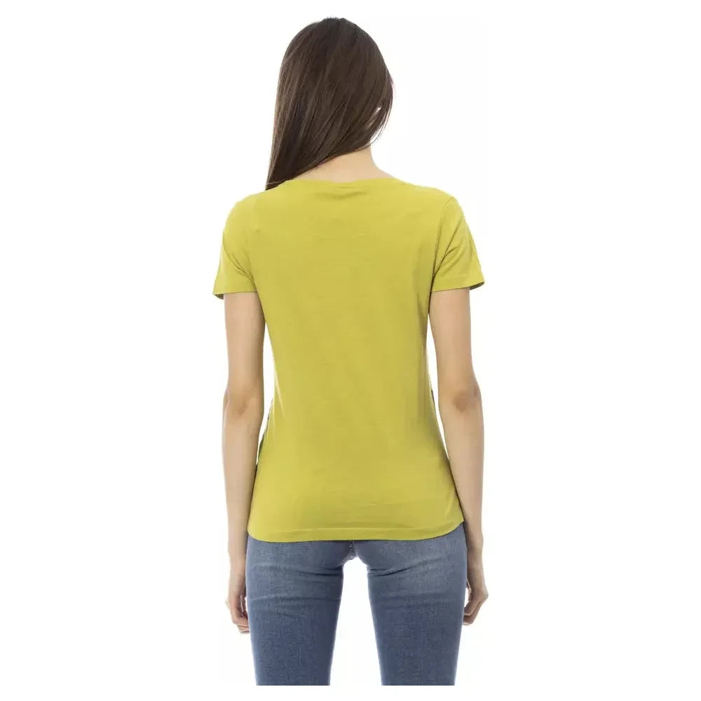 Trussardi Action Green Cotton Women T-Shirt Trussardi Action