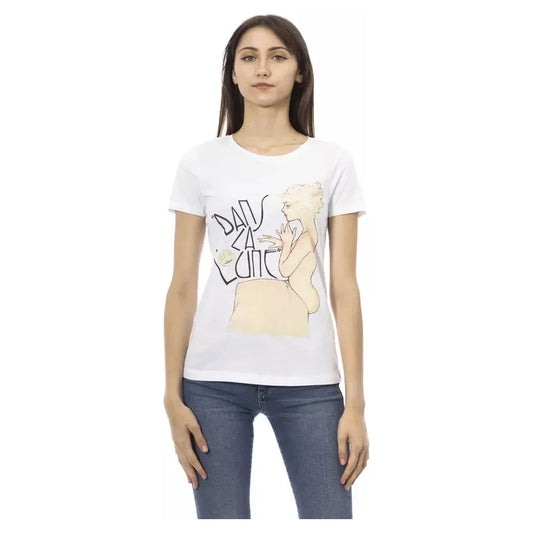 Trussardi Action White Cotton Women T-Shirt Trussardi Action