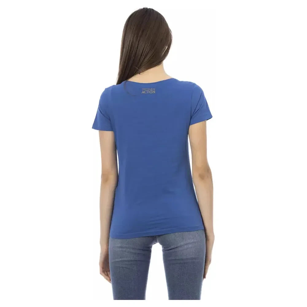 Trussardi Action Blue Cotton Women T-Shirt Trussardi Action