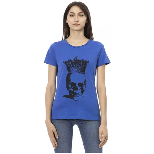 Trussardi Action Blue Cotton Women T-Shirt Trussardi Action