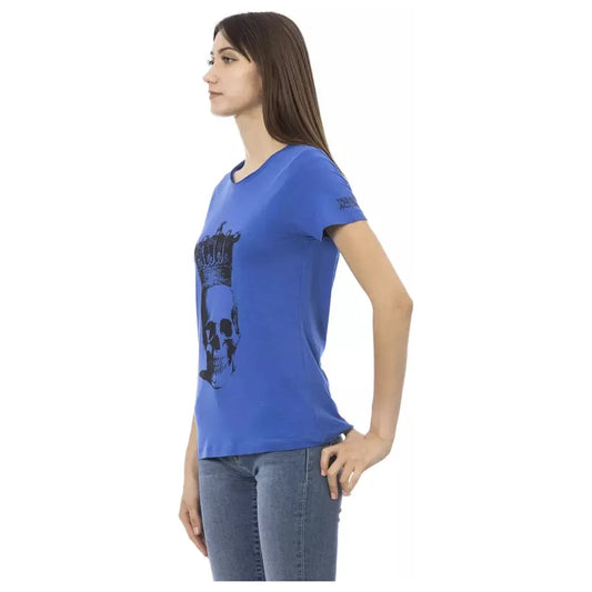 Trussardi Action Blue Cotton Women T-Shirt Trussardi Action