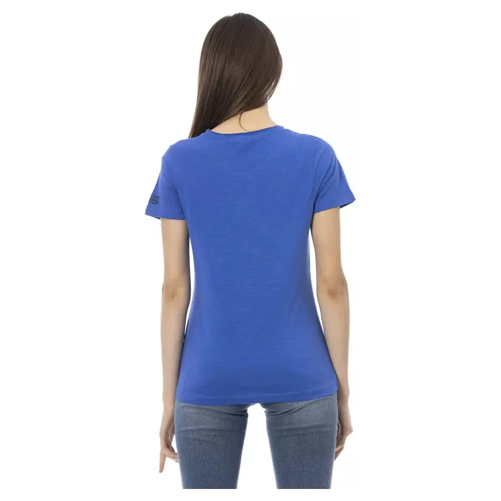 Trussardi Action Blue Cotton Women T-Shirt Trussardi Action