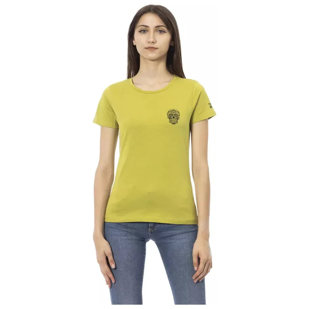 Trussardi Action Green Cotton Women Top Trussardi Action