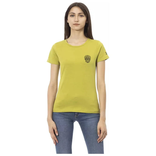 Trussardi Action Green Cotton Women T-Shirt Trussardi Action