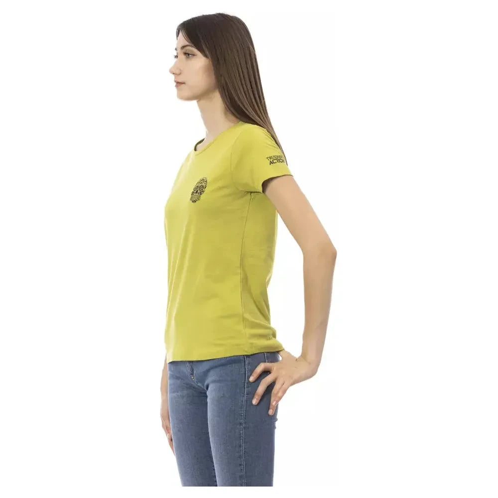 Trussardi Action Green Cotton Women Top Trussardi Action