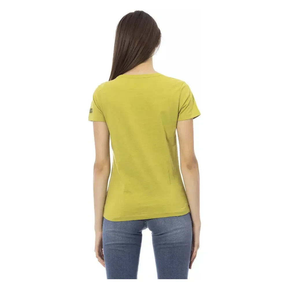 Trussardi Action Green Cotton Women T-Shirt Trussardi Action